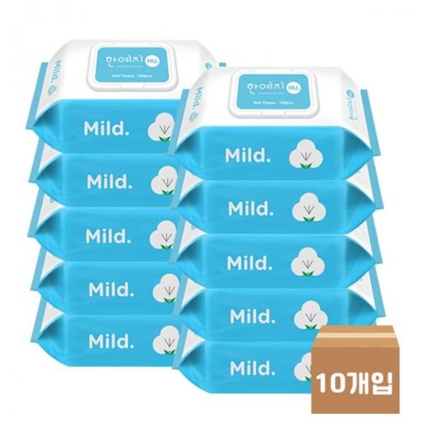 한예지)휴마일드물티슈(캡형/100매)-박스(10개입)