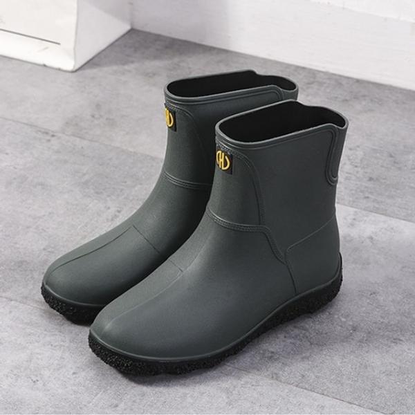 3컬러 스티치 방수신발 캐주얼 장화 레인부츠