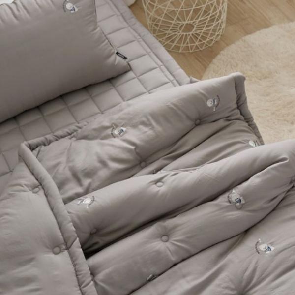 비숑 모달 차렵이불 그레이 SS 150 x 205