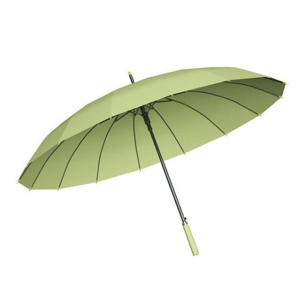 파스텔 자동 장우산 16K 일자 가죽핸들/튼튼한 장우산