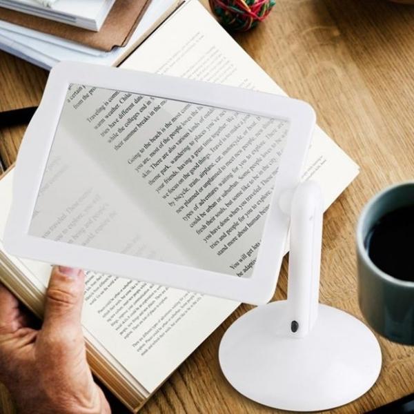 키밍 노인 테이블 돋보기 180도회전 확대경 어르신