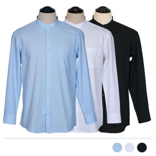 버빈 차이나 카라 긴팔 셔츠