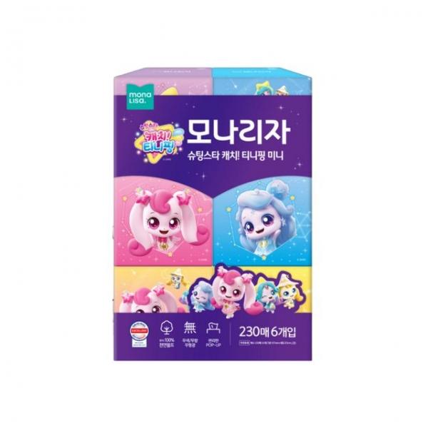 모나리자  미니 미용 각티슈 230매 6입 x 1팩