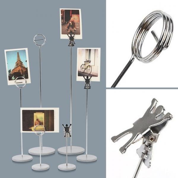 POP 메모꽂이 소형 스탠드 원형받침 클립 집게꽂이형