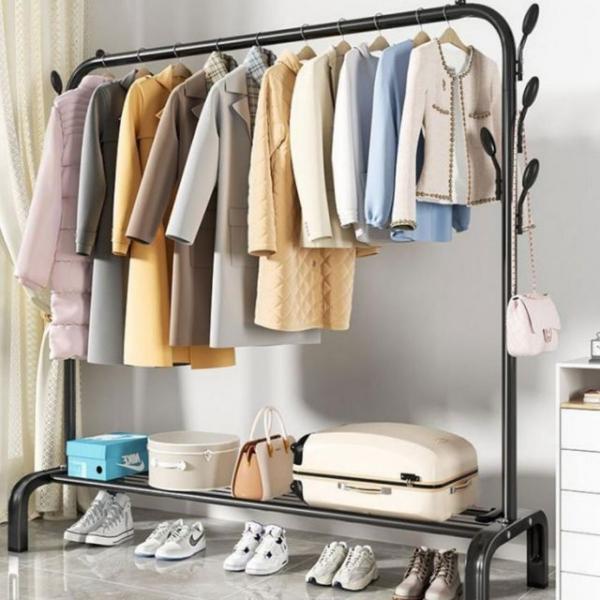 이동식 철제 행거 스탠드 옷걸이 선반 튼튼한 드레스룸