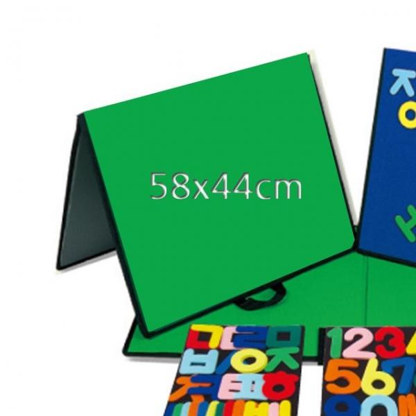 삼각자료판(고정핀)-연두 58X44cm 찍찍이보드판