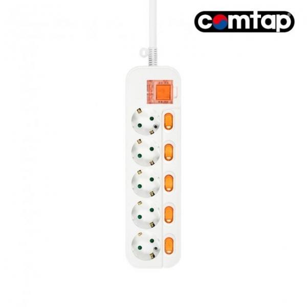 콤탭 메인개별스위치 멀티탭 5구 3m