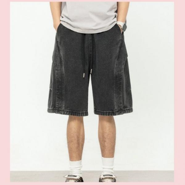 스페이스온율 데님반바지청반바지7부반바지와이드청반