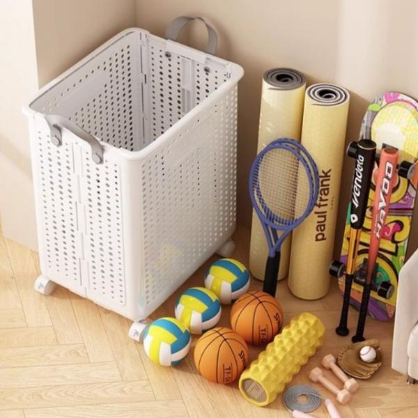 세탁물 보관함 접이식 세탁바구니 이동식 빨래바구니