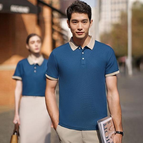 쿨론티 배색 무지 반팔티 아이스 쿨링 카라 반팔