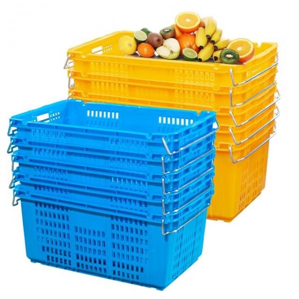 농산물 운반 상자 이사 플라스틱 대형 바구니 4개