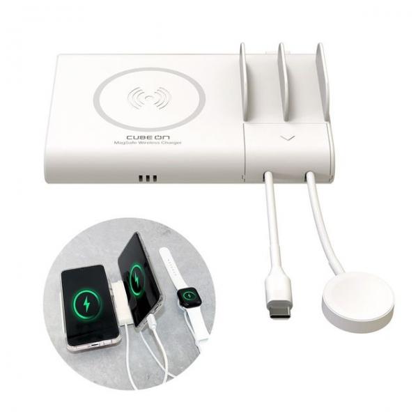 큐브온 Ji-730R 3포트 유 무선 고속 충전기 멀티충전기