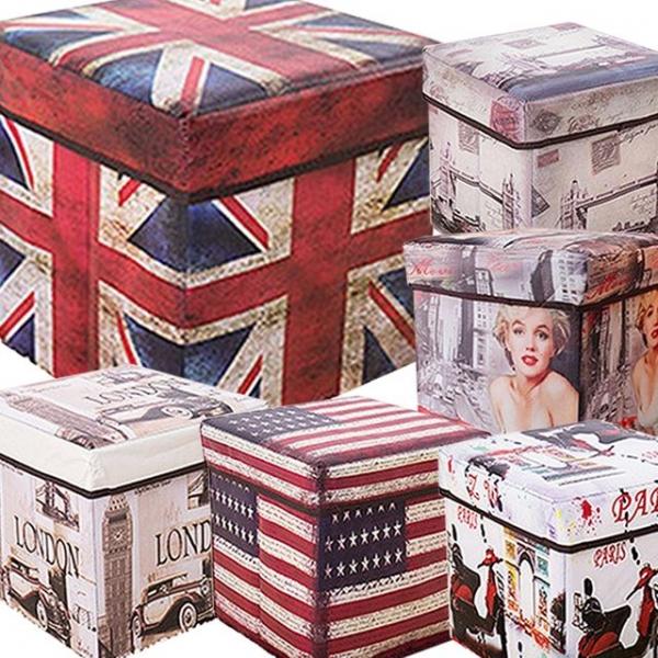 빈티지 수납 의자 엔틱 인테리어 소품 박스 스톨