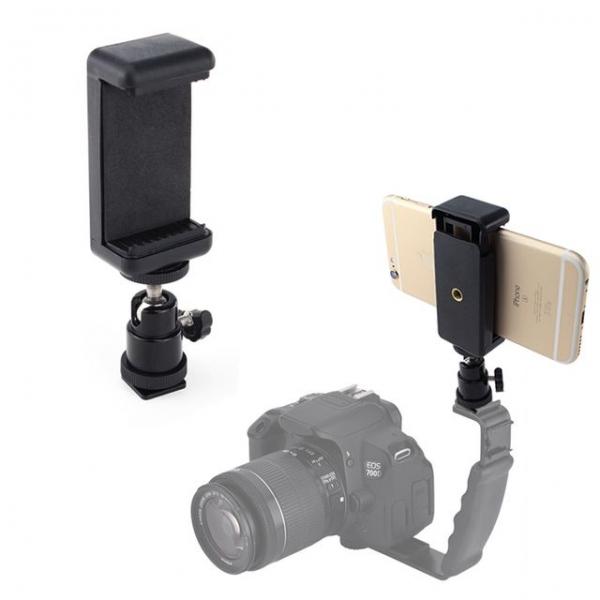 핸드폰 핫슈 어댑터 카메라 삼각대 볼헤드 모노포드