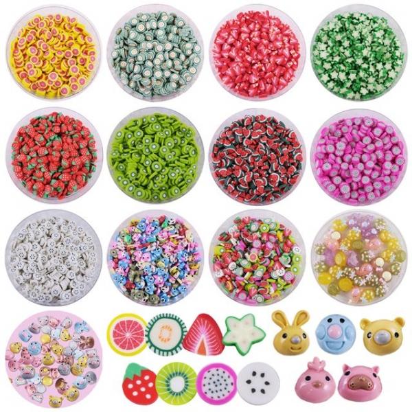 슬라임 슬라이스 과일 클레이 토핑 미니어처 DIY재료