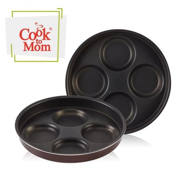 쿡투맘 매직핸즈 4구 에그팬 계란후라이 프라이팬 논스틱 코팅 다용도