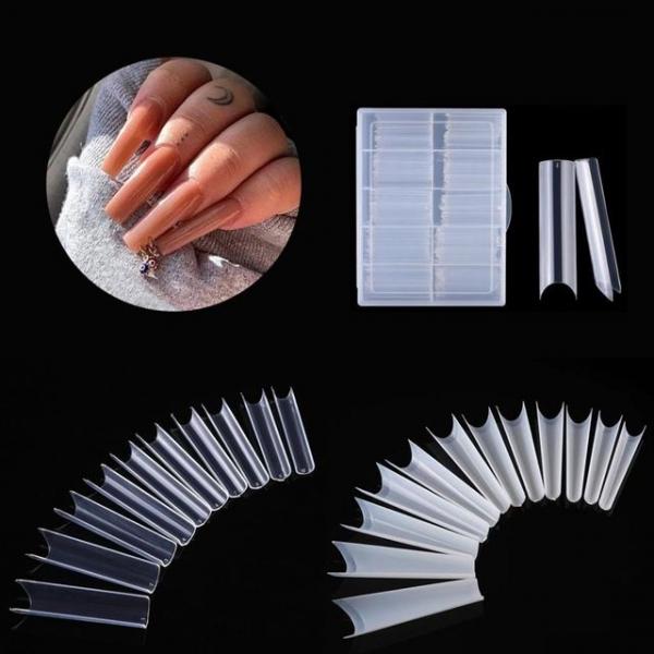 네일아트 손톱연장 작품용 코핀 스퀘어 슈퍼 롱팁 4종