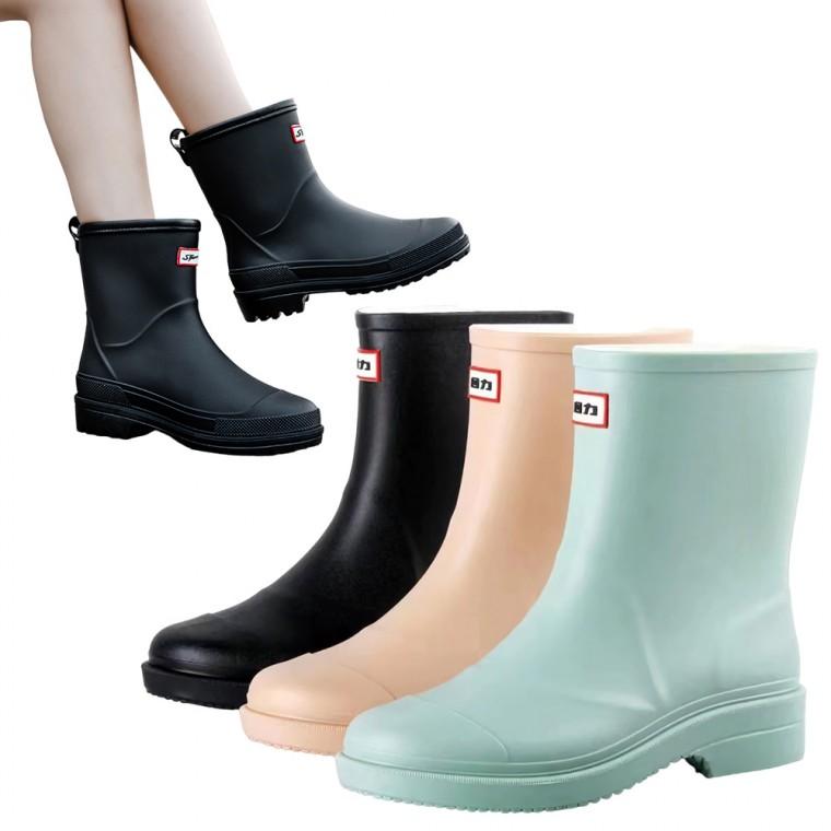 고급 미들레인부츠 여성장화 워커 장마철 패션장화 성인부츠 미들부츠 장마신발