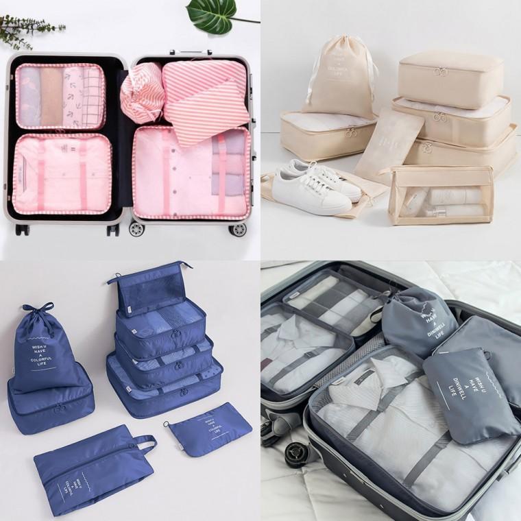 고급형 여행용파우치8종세트 여행용가방 정리백 캐리어 파우치 다용도 멀티파우치 소품정리백
