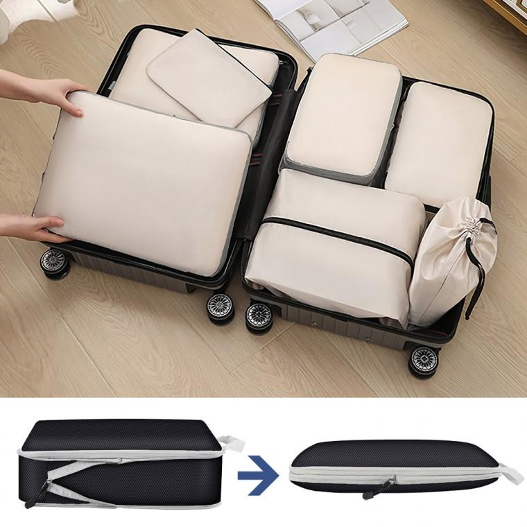 압축파우치 7종세트 캐리어파우치 정리백 의류보관 압축백 이너백 정리용품보관