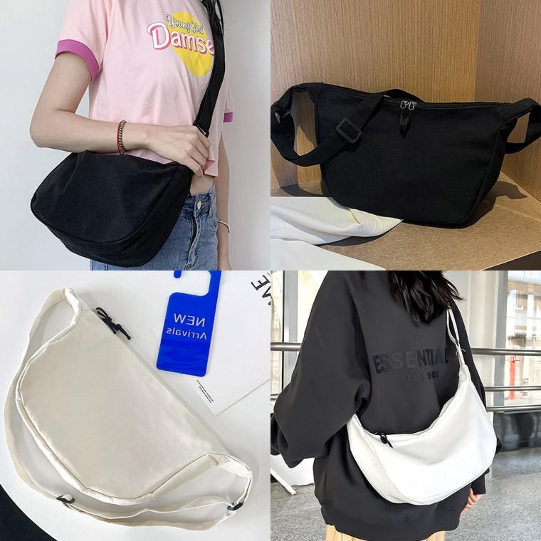 [도매라인]*최저가 반달크로스백/캔버스백/호보백/여성 숄더백/학생가방/캐주얼가방/데일리백/무지가방