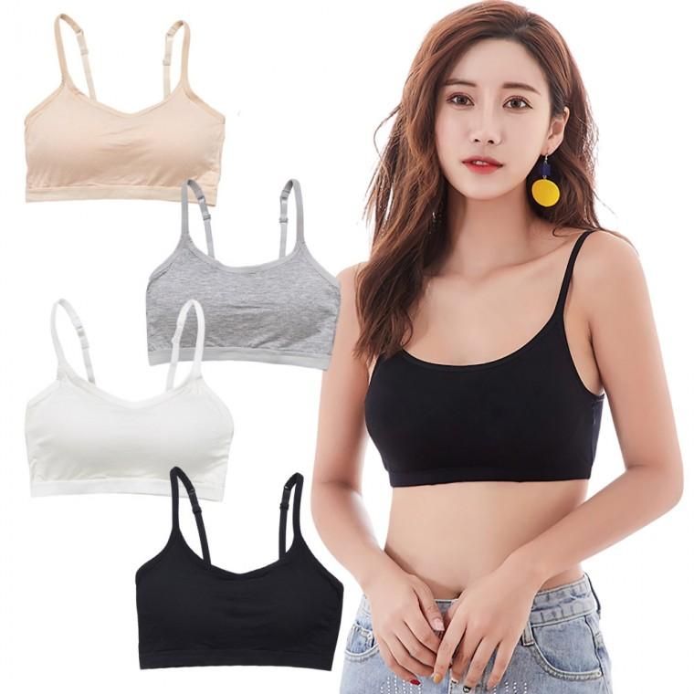 [도매라인] 노와이어 액티브라탑 개별포장 끈조절 편안한 착용감 브라렛 끈브라 크롭브라