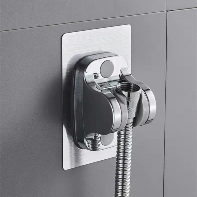 접착 샤워기 홀더 고정 걸이 무타공 각도조절 접착식