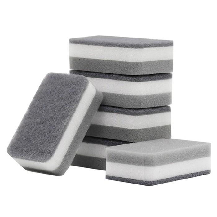 주방 설거지 스크러바 스펀지 양면 3겹 수세미 5P 포장