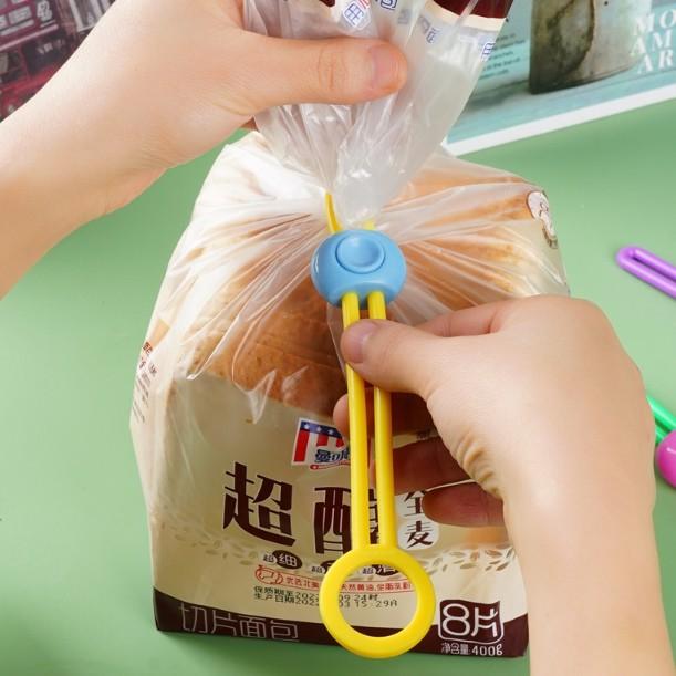 비닐 과자 시리얼 봉지 밀봉 끈 타이 홀더 케이블 정리