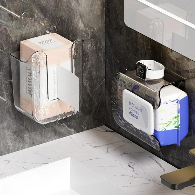 무타공 물티슈 케이스 거치대 다용도 보관 정리함