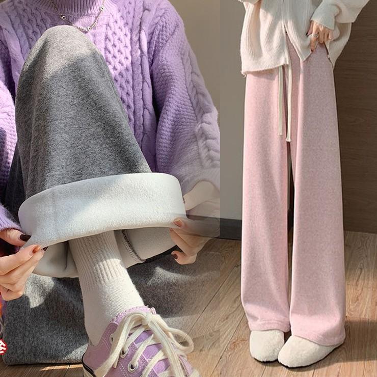 2895 [기모안감/5컬러] 유닛 밴딩 와이드 팬츠 하체커버 힙 하이웨스트 일자 롱 겨울 바지 데일리