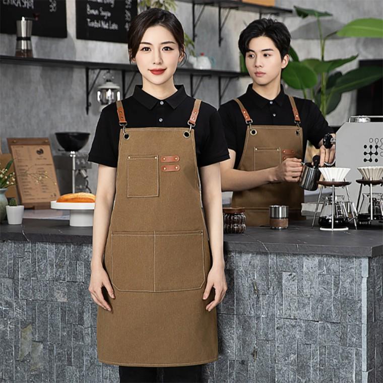 고퀄 카페앞치마 바리스타 데님 공방 주방 화방 미용실 캔버스 방수 목공 (당일출고)