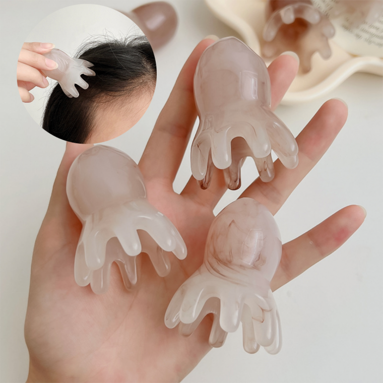 [고급형] 두피 마사지 괄사 프리미엄 만능 문어괄사 승모근 종아리 경락 지압 [저가형X]