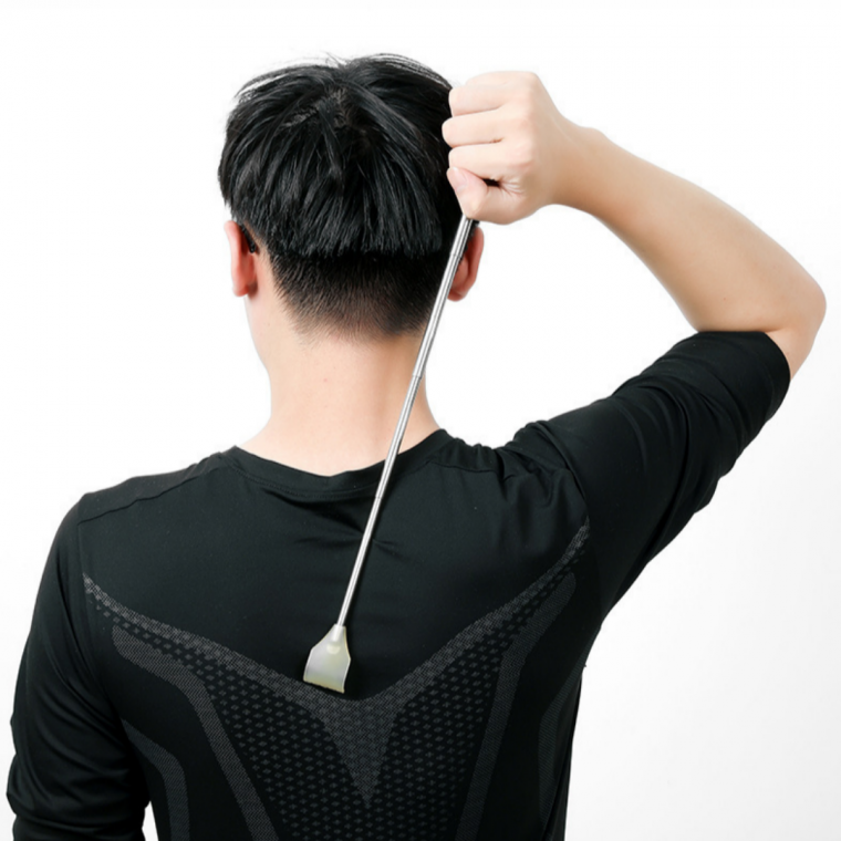 접이식 효자손 4단 길이조절 등긁개