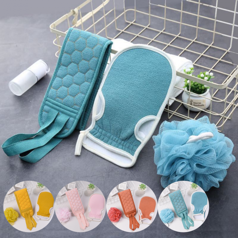 샤워 타올 3종세트 핸드타올 샤워타올 샤워볼 때수건 때밀이 때장갑 각질제거