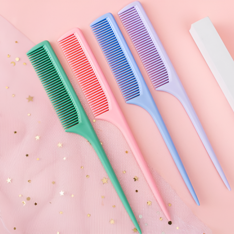 헤어 꼬리빗 파스텔 머리빗 헤어브러쉬 가르마 미용실 커트 빗