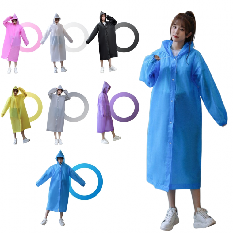 [고급형] EVA 우의 두꺼운 고급우비 남녀공용 레인코트 장마 등산 캠핑 콘서트 행사 판촉 (개별포장)