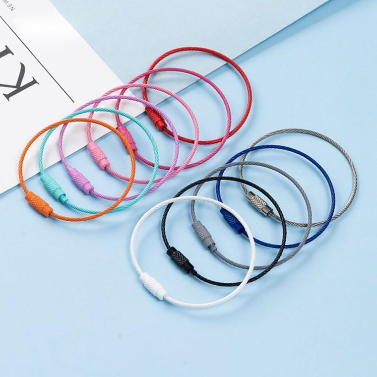 키링 차키 악세서리 DIY 고리 부자재 와이어링 10P KK418