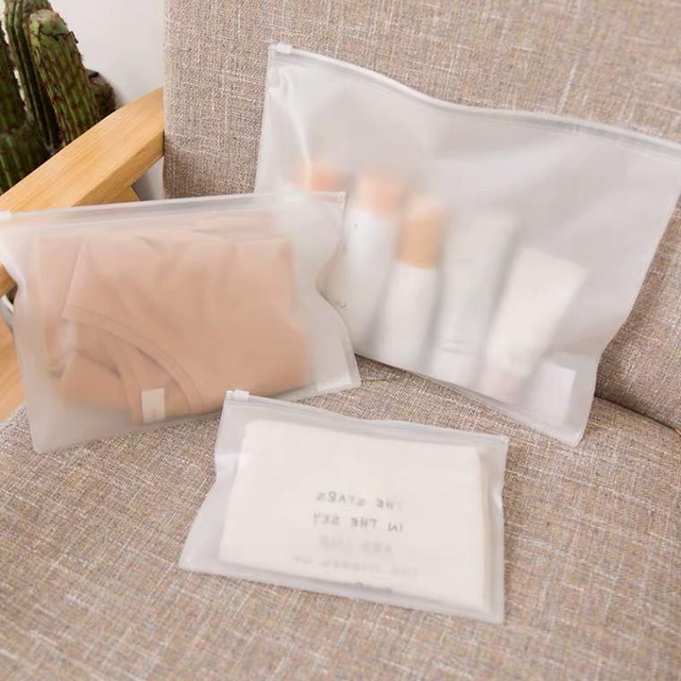 여행 휴대용 투명지퍼백 수납파우치 다용도 지퍼백 반투명 파우치 KK810