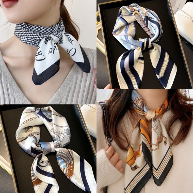 실크 스카프 손수건 두건 반다나 헤어스카프 70*70 KK850