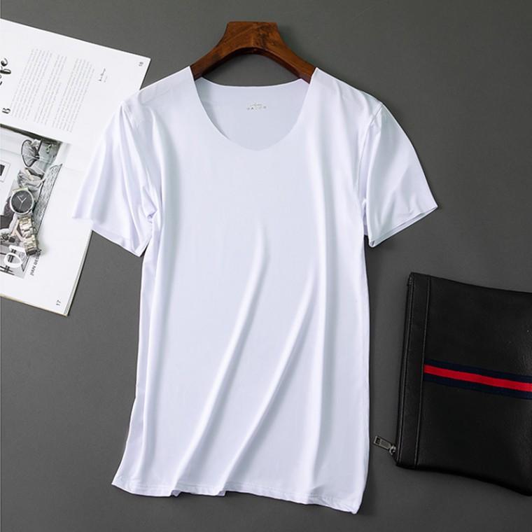 V넥 심리스 티셔츠 남성 기능성 쿨티 여름 무지 반팔티 KK855