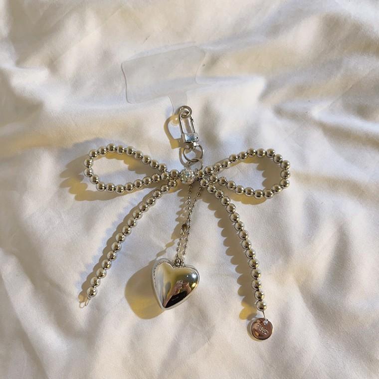 진주리본 키링 비즈 학생 가방고리 패션소품 열쇠고리 HH33