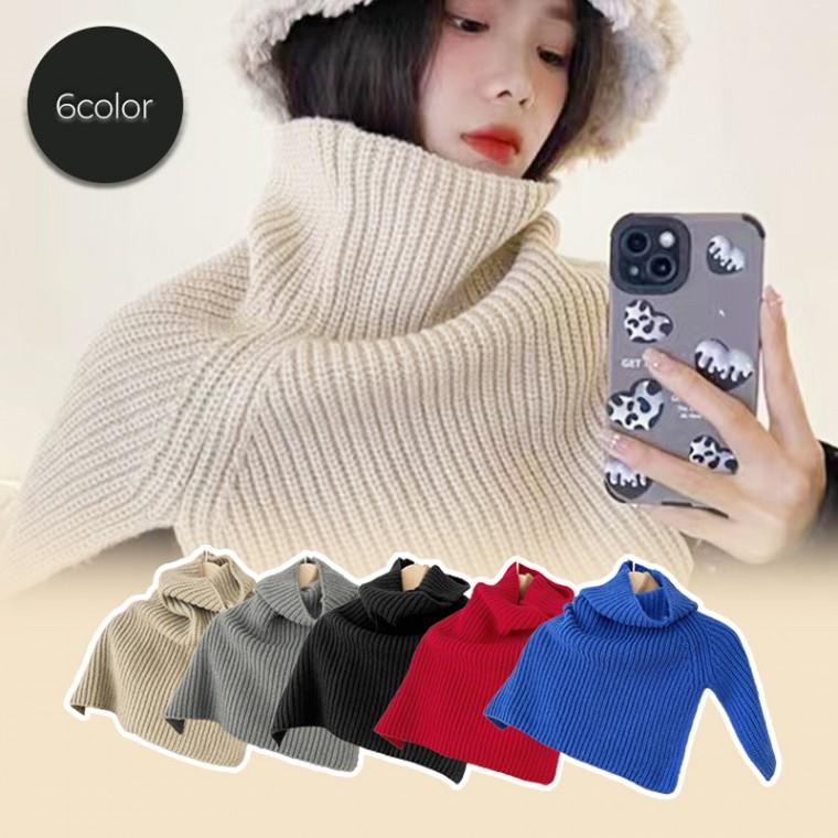 프리미엄 여성 겨울 니트 넥워머 패션 방한 머플러 목도리 워머 KK763