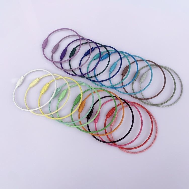 키링만들기재료 차키 DIY 악세서리 연결고리 부자재 키체인 와이어링 10P Kk418