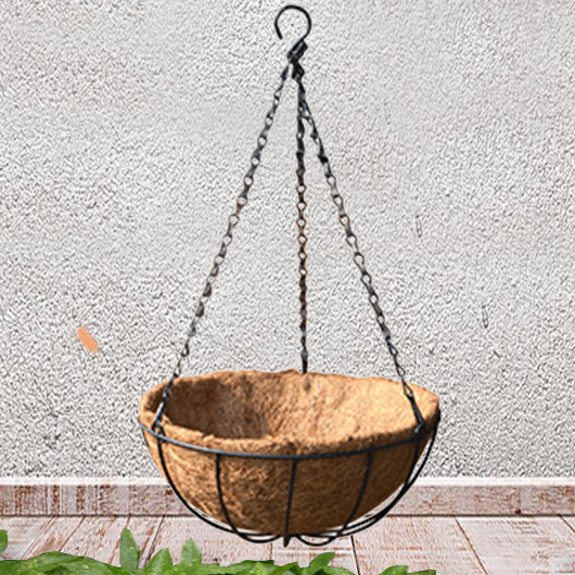 행잉화분 코코넛 행잉걸이 화분 바구니 베란다 인테리어 철제 공중식물 화분걸이 Kk421