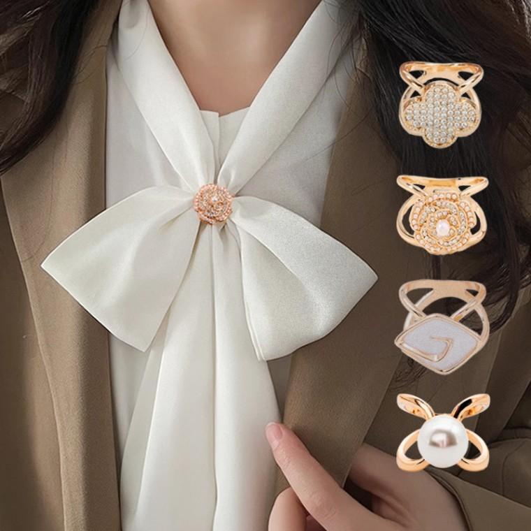 스카프링 고급 스카프핀 스카프 고리 홀더 큐빅 진주 악세사리 KK921