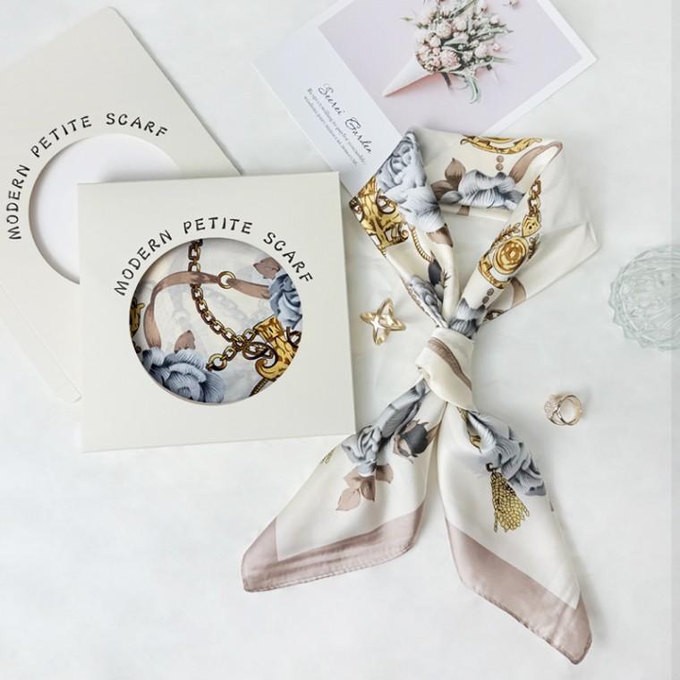 쁘띠 스카프 여름 실크 목스카프 선물포장 데일리 패션소품 KK923
