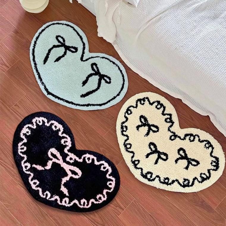 발매트 리본 욕실러그 미끄럼방지 발매트 거실 매트 KK955