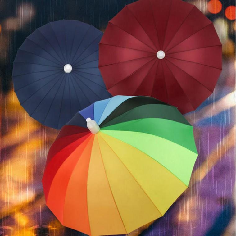 16K 자바라 자동 장우산 빗물받이 일체형 11컬러 우산