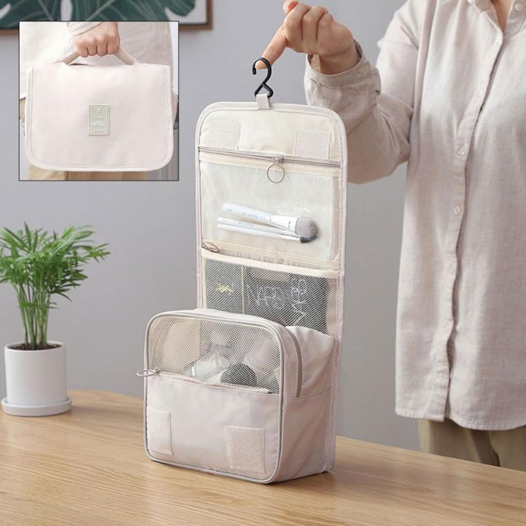 휴대용으로 편리한 여행 세면 파우치 벽걸이 방수 세면백 수납 가방